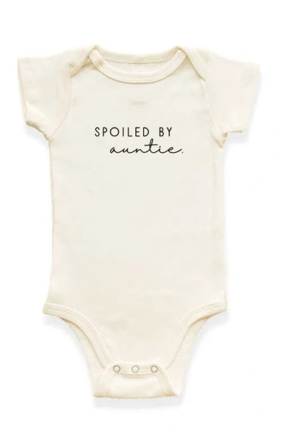 Tenth & Pine Kids'  Spoiled By Auntie Organic Baby Bodysuit In Neutral