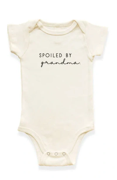 Tenth & Pine Kids'  Spoiled By Grandpa Organic Baby Bodysuit In Neutral