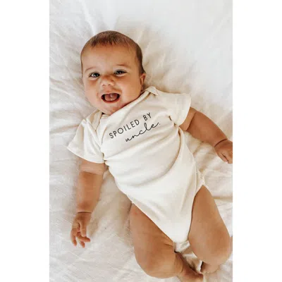 Tenth & Pine Kids'  Spoiled By Uncle Organic Baby Bodysuit In White