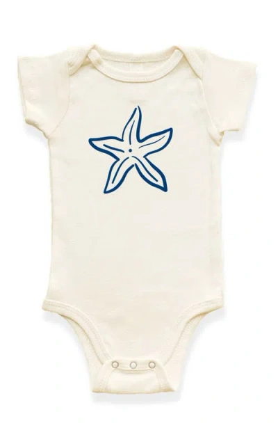 Tenth & Pine Kids'  Starfish Organic Cotton Baby Bodysuit In Neutral