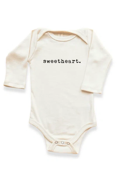 Tenth & Pine Kids'  Sweetheart Organic Baby Bodysuit Long Sleeve In Neutral