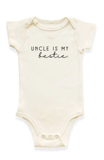 Tenth & Pine Kids'  Uncle Is My Bestie Organic Baby Bodysuit In Multi