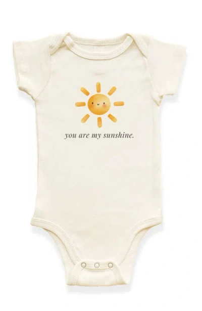 Tenth & Pine Kids'  You Are My Sunshine Organic Cotton Baby Bodysuit In Brown