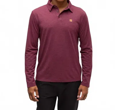 Tentree Astir Long Sleeve Tee In Deep Burgundy Heather