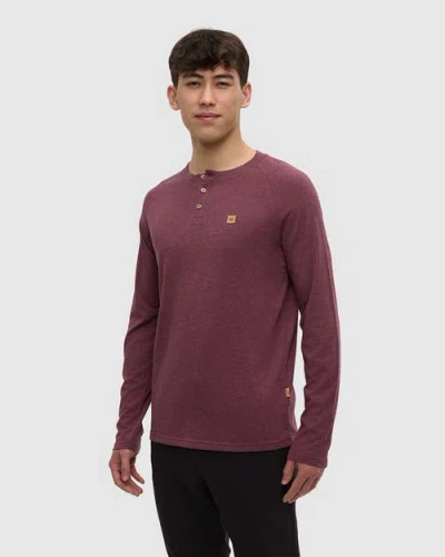 Tentree Baker Henley Longsleeve In Purple