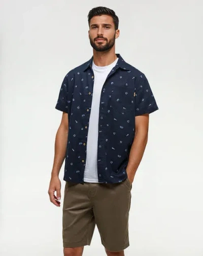 Tentree Bike Around Mancos Shirt In Blue
