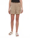 Tentree Cascades Relaxed High Rise Pull-on Short In Khaki In Brown