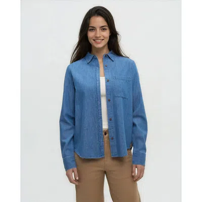 Tentree Denim Sloan Shirt In Blue