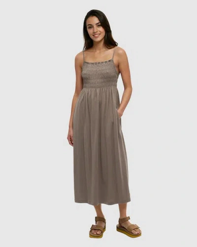 Tentree Driftwood Dress In Brown