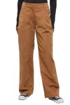 Tentree Ecostretch Corduroy Straight Leg Pants In Camel In Brown