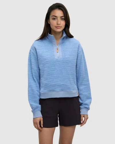 Tentree Elkhorn 1/4 Zip In Blue
