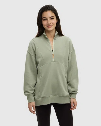 Tentree Finlayson 1/4 Zip In Green