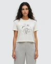 Tentree Floral Crop T-shirt In White