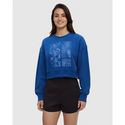Tentree Framed Haitian Blooms Oversized Crop Crew In Multi