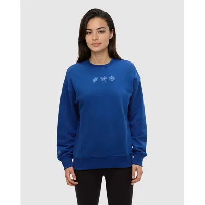 Tentree Haiti Embroidery Relaxed Crew In Blue