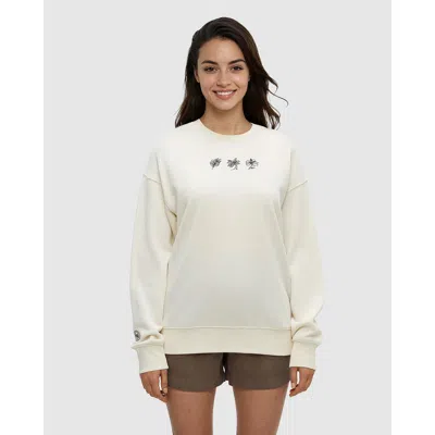 Tentree Haiti Embroidery Relaxed Crew In White