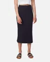 Tentree Knit Rib Skirt In Meteorite Black