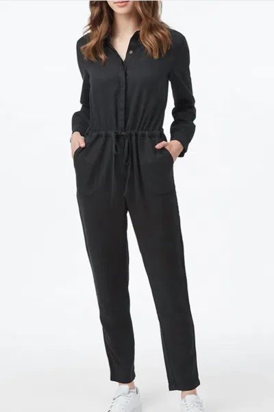 Tentree Laidback Tencel Jumpsuit In Meteorite Black