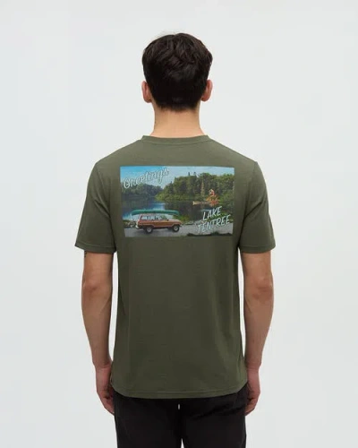 Tentree Lake  T-shirt In Green