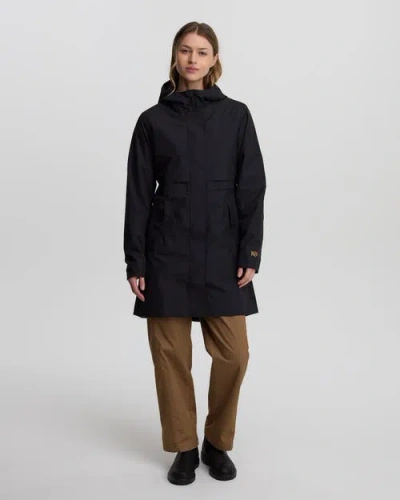 Tentree Nimbus Long Rain Jacket In Black