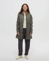 Tentree Nimbus Long Rain Jacket In Green