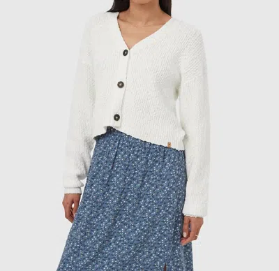 Tentree Poplar Cardigan Sweater In White