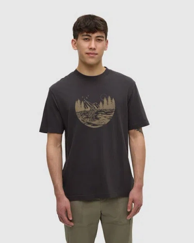 Tentree Regenerative Lake Life Portal T-shirt In Black