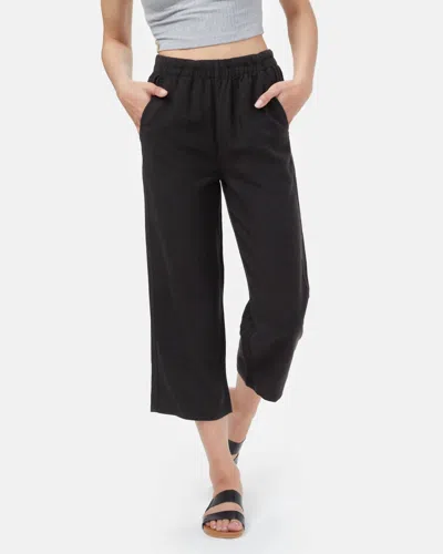 Tentree Treelinen Billow Pants In Meteorite Black In Multi