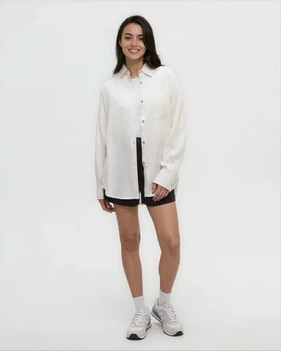 Tentree West End Shirt In White