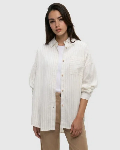 Tentree West End Shirt In White