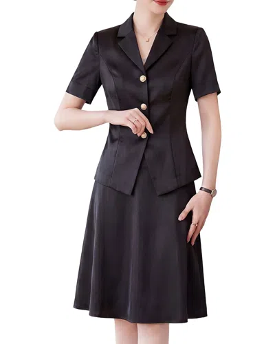 Teodora 2pc Jacket & Skirt Set In Black