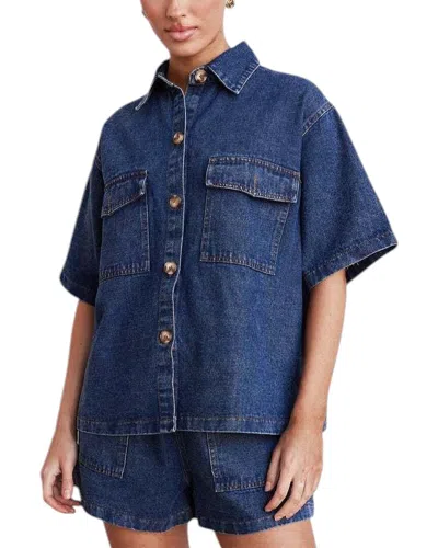 Teodora 2pc Shirt & Short Set In Blue