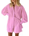 Teodora 2pc Shirt & Short Set In Pink