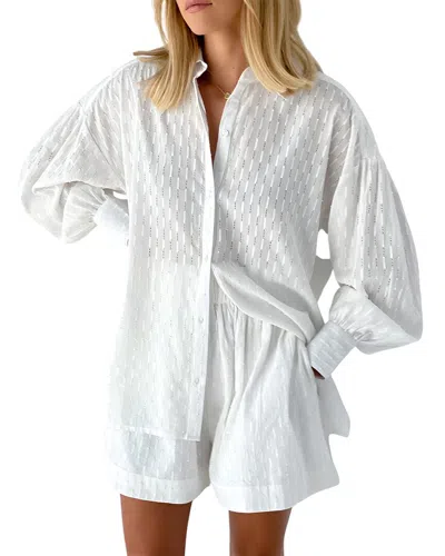 Teodora 2pc Shirt & Short Set In White