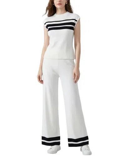 Teodora 2pc Top & Pant Set In White