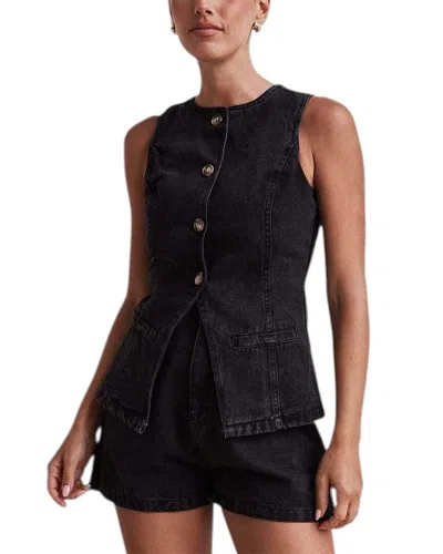 Teodora 2pc Vest & Short Set In Black