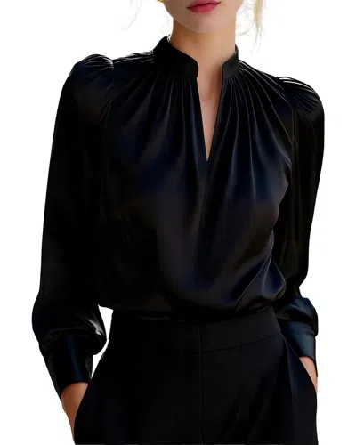 Teodora Long Sleeve Blouse In Black