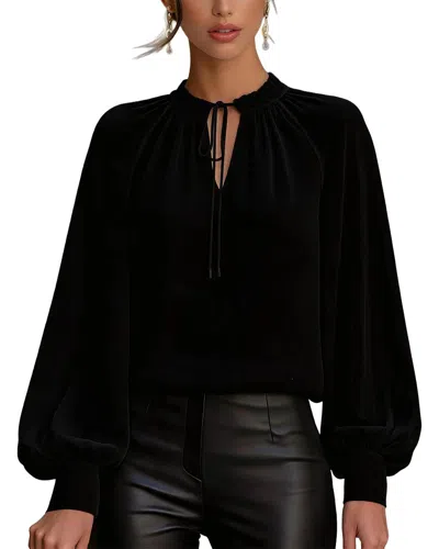 Teodora Long Sleeve Blouse In Black