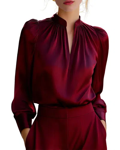 Teodora Long Sleeve Blouse In Red