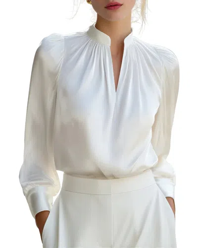 Teodora Long Sleeve Blouse In White