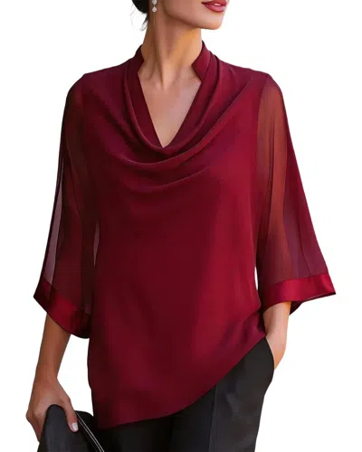 Teodora Long Sleeve Top In Red