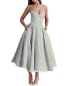Teodora Midi Dress In Gray