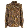 Teodora Milano Women's Brown / Gold Lisbona Silk Shirt