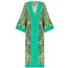 Teodora Milano Women's Green Saint Tropez Silk Kimono
