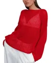 Teodora Mohair-blend Sweater In Red