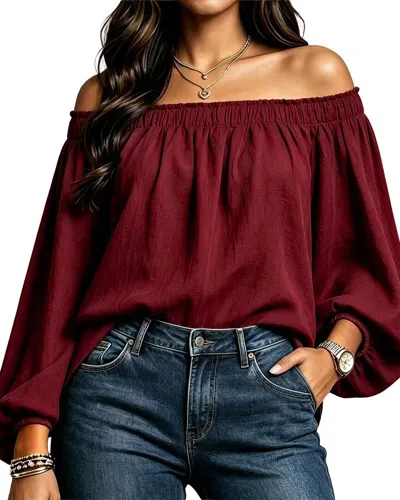 Teodora Top In Burgundy