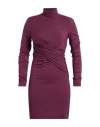 Ter De Caractère Woman Mini Dress Plum Size 10 Viscose, Elastane In Purple