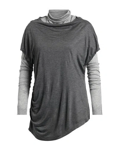 Ter De Caractère Woman T-shirt Grey Size 12 Modal In Gray