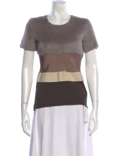 Pre-owned Ter Et Bantine Alpaca Colorblock Pattern Top In Multi