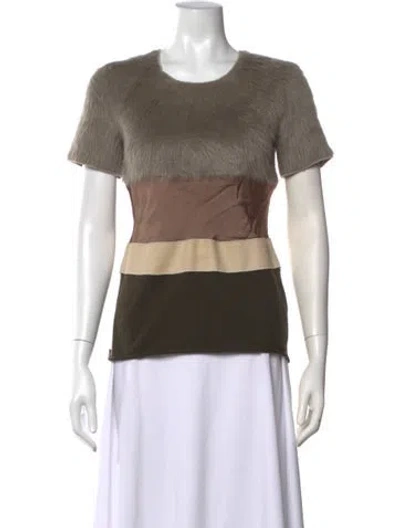 Pre-owned Ter Et Bantine Alpaca Colorblock Pattern Top In Multicolor